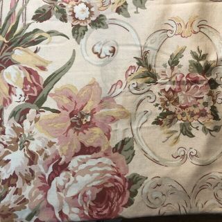 Ralph Lauren Twin Duvet Cover Guinevere/medieval Floral/tan Vintage Sateen Rare