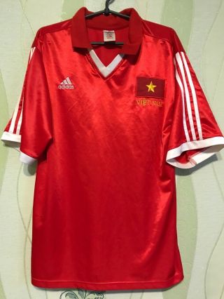 Vintage Adidas Vietnam Home Shirt Football Trikot Rare Jersey 2000s L Large