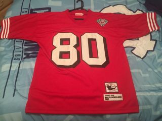 Jerry Rice Mitchell & Ness Jersey Size 50 Rare Football San Francisco 49ers Xl