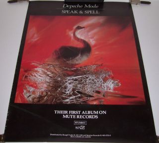 Depeche Mode Rare Record Company Promo Poster " Speak And Spell " Debut Album 1981