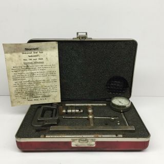 Starrett 196 196m Universal Dial Test Indicator Machinist Plunger Kit Case Rare