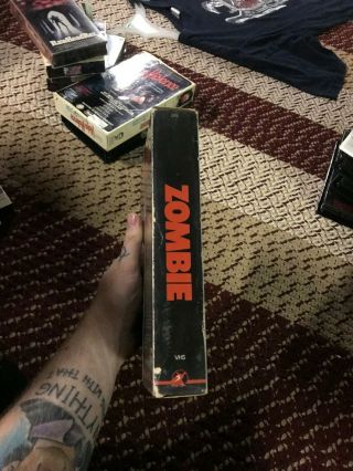 ZOMBIE WIZARD VIDEO HORROR SOV SLASHER RARE OOP VHS BIG BOX SLIP 6