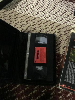 ZOMBIE WIZARD VIDEO HORROR SOV SLASHER RARE OOP VHS BIG BOX SLIP 7