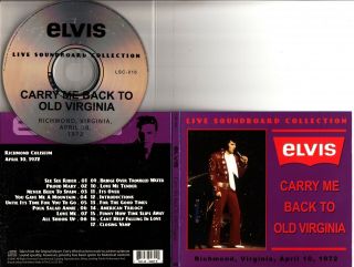 Elvis Presley - Carry Me Back To Old Virginia Live April 10,  1972 Richmond Cd Rare