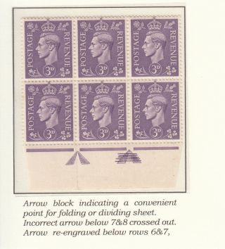 Rare Gb Gvi 3d Arrow Block Of 6 With Arrow Crossed Out And Re - Engraved