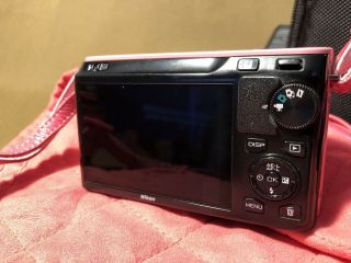 Rare Pink Nikon 1 J1 10.  1MP Digital Camera VR 30 - 110mm Bag Cloth Strap Charger 2