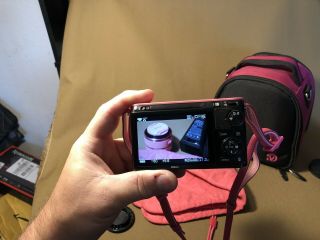 Rare Pink Nikon 1 J1 10.  1MP Digital Camera VR 30 - 110mm Bag Cloth Strap Charger 3
