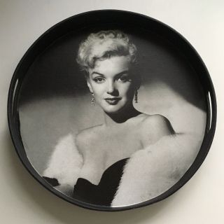 Hard To Find Rare Marilyn Monroe Photo Art 14” Diameter Serving Tray; 1,  " Deep