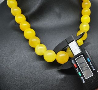 56.  69gr Rare Baltic Amber Necklace Egg Yolk Graduated Natural Beads 2