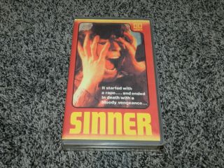 Rare Horror Vhs Sinner Starring Anne Libert Go Video Ltd London