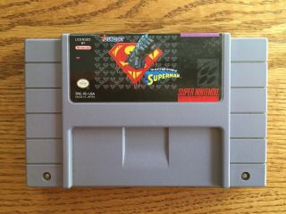 Authentic The Death And Return Of Superman Nintendo Snes 1994 Rare