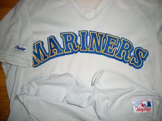 1991 Seattle Mariners Team Issued Authentic Game Jersey Sz 46 Rawlings Usa Rare