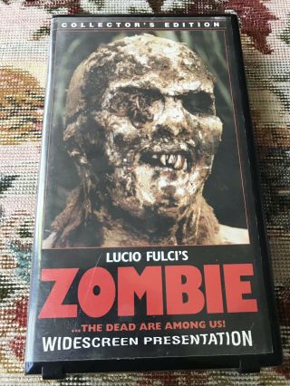 Zombie Vhs Rare Horror Zombies Lucio Fulci Anchor Bay