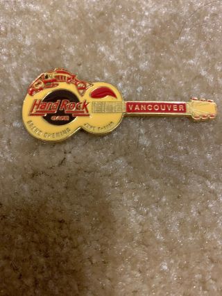 Hard Rock Cafe 1995 Vancouver Grand Opening Guitar Salmon Pin Very Rare Le