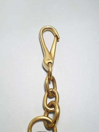 Burberry London Brass Dog Bag Charm Key Chain - RARE 8