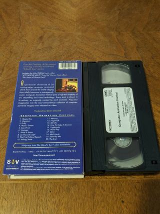 COMPUTER ANIMATION FESTIVAL VHS ODYSSEY MIND ' S EYE 1996 RARE 2
