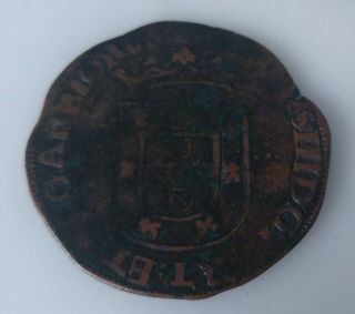 Rare Portugal 10 Reis Tostao 1521 - 1557 Joao Iii Coin