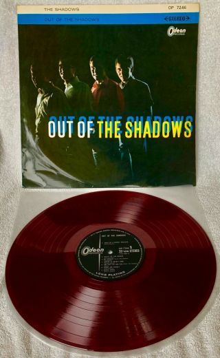 Shadows " Out Of The Shadows " Ultra - Rare Japanese 1st Press Red Wax Lp