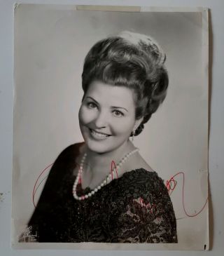 Pilar Lorengar Rare Signed Vintage 8x10 Photo,  Spanish Opera Soprano