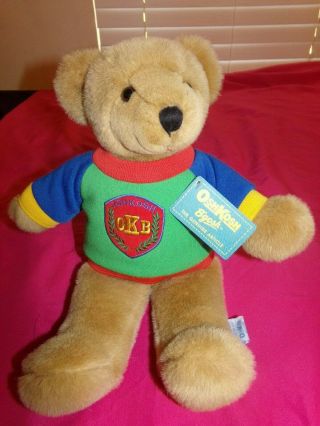 Oshkosh Bgosh Teddy Bear With Tags.  Plush Toy 15” Rare Htf Spellout.