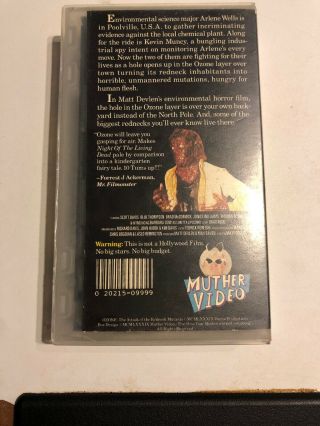 Ozone Attack Of The Redneck Mutants VHS Muther Video Rare OOP Zombies 3
