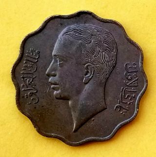 1938 Iraq 10 Fils - Au - Key Rare Date - High Value Coin -