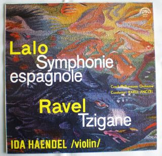 Ida Haendel - Violin,  Lalo,  Ravel,  Ancerl,  Supraphon Stereo,  Rare Lp