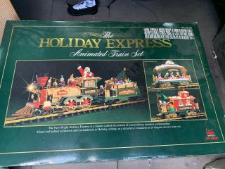 Holiday Express Animated Christmas Train Set Bright G Scale Gauge Very Rare