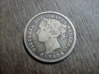 1885 Canada 10 Ten Cent Cents Silver Dime Key Rare Better Date Fine - Vf Details