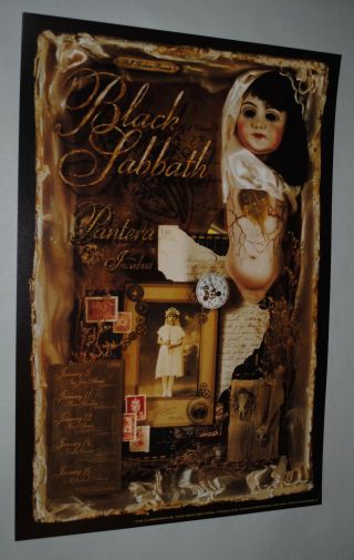 Black Sabbath 1999 Tour Poster Bgp - 209 Pantera Ozzy Osbourne Art Print Rare Oop