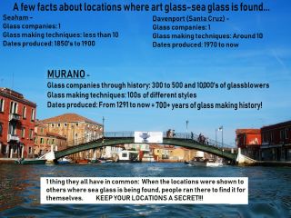MURANO Beach Sea Glass art Venice Italy Rare ODD VASE BOTTOM T19 5