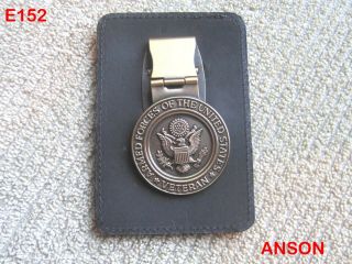 Vintage Anson Jewelry United States Armed Forces Veteran Money Clip Wallet Rare