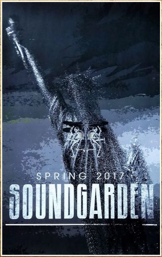 Soundgarden 2017 Spring Tour Ltd Ed Rare Poster Chris Cornell Rock Grunge