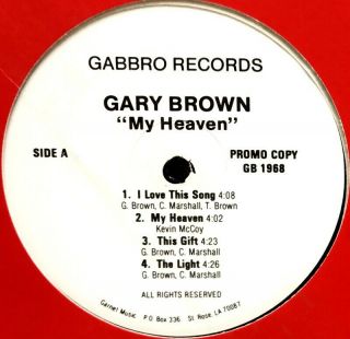 Gary Brown - My Heaven - Lp Rare Modern Soul/gospel/boogie Private Press 80 