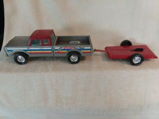 Vintage NYLINT Race Team Pickup Truck - Rare And trailer 4