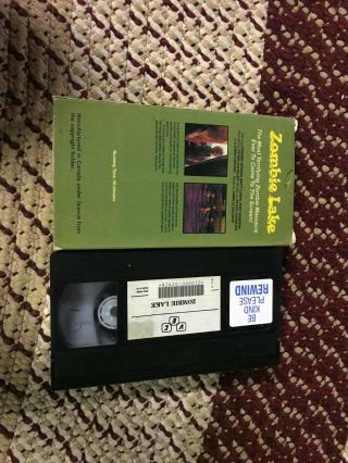 ZOMBIE LAKE HORROR SOV SLASHER RARE OOP VHS BIG BOX SLIP 2