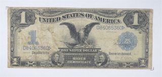 Rare 1899 Black Eagle $1.  00 Large Size Us Silver Certificate - Iconic Note 995