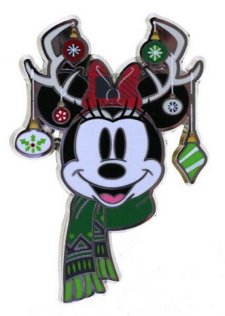 2018 Disney Christmas Holiday Minnie Antlers Pin Rare