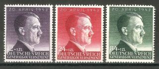 Dr Nazi 3rd Reich Rare Ww2 Wwii Stamp Hitler Head Swastika Anniversary Birthday