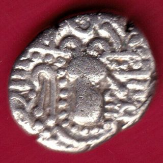 Ancient India - Gadhaya Dynasty - Kings Portrait - Rare Silver Coin R18