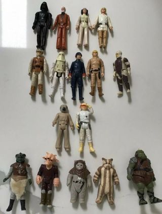 16 Star Wars Action Figures 1977 1980 1981 1983 Some Very Rare