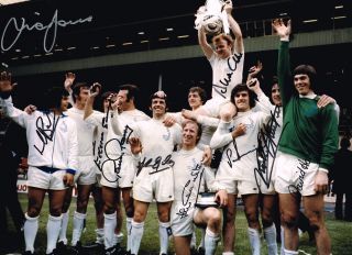 Rare Full Multi Signed 1972 Fa Cup Signed Photo Leeds United Autograph