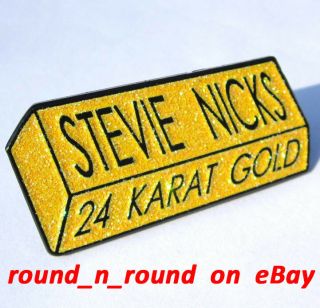 Stevie Nicks Pin - Rare Enamel 24 Karat Gold / Fleetwood Mac Non - Cd