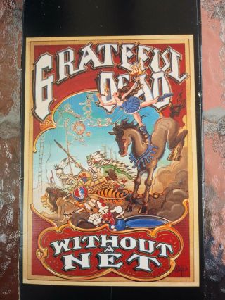 Grateful Dead Without A Net Long Box Limited Edition Picture 2cd Poster Rare Oop