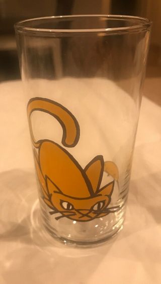 Rare 4 Libbey Vintage MCM Cat Feline Antics Juice Cocktail Glasses 8 Oz.  Glass 5