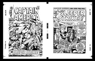 Jack Kirby Captain America 102 Cover And Pg 1 Rare Large Production Art