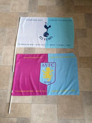 Tottenham Hotspur 2007 125 Year Flags Rare Both Sides End Away