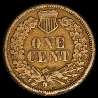 1861 U.  S.  Indian Head One Cent Penny Coin - QUALITY - RARE Key Date 2