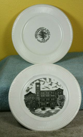 Extremely Rare (2) Wedgwood American University Of Beirut (lebanon) Plates