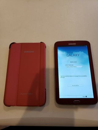 Red Samsung Galaxy Tab 3 Rare